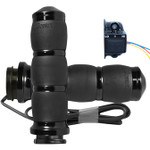 Avon Velvet Air Heated Throttle by Wire Black Handlebar Grips (AIR-96-FLY-HT)