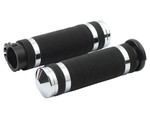 Avon Air-SS Chrome Motorcycle Handlebar Grips (AIR-99)