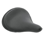 Drag Specialties Spring Solo Seat | Large | Black w/White Stitching (0806-0048)