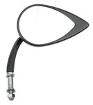 Drag Specialties Teardrop Mirror by Tank Tuff 3.5" Short Stem/Black (0640-0390)