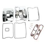 Drag Specialties Chrome Rocker Box Cover Kit 1984-1991 Evo Big Twins (DS-376502)