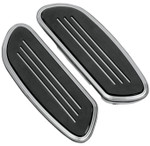 Drag Specialties Sweeper Passenger Chrome/Black Floorboards (1621-0349)