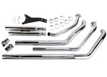 Cobra Streetrod Slash-Down Chrome Exhaust w/Oxygen Sensor Bungs (3918)