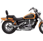Cobra 2" Slash Cut Chrome Drag Pipes Exhaust System '97-07 VT1100 Spirit (1270)
