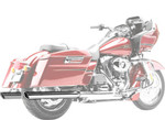Cobra 3" Chrome Slip-On Mufflers w/Chrome Tips (6020)