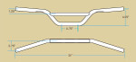 Biltwell Moto 1" Chrome Non-Dimpled Handlebars (6016-1052)