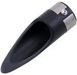 Baron Family Jewel Scalloped Black Exhaust Tip (BA-1100-01B)
