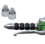 Baron Bullet Chrome Bar End Caps for Kuryakyn ISO Grips (BA-7401-00)