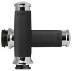 Avon Custom Contour Chrome/Black Throttle by Wire Grips (CC-85-CH-FLY)