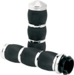 Avon Metric Touring Air Cushion Chrome Handlebar Grips (MT-AIR-90-CH)