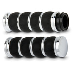 Arlen Ness Ring Leader Chrome Handlebar Grips (07-312)