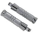 Accutronix Knurled Grooved Chrome Folding Footpegs (RP111-KGC)