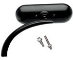 Arlen Ness Micro Mini Oval Black Left Mirror (13-412)