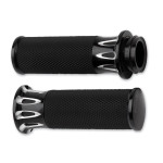 Arlen Ness Deep Cut Fusion Black Fly-by-Wire Handlebar Grips (07-319)