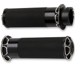 Arlen Ness Bevelled Black Handlebar Grips (07-331)