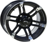 AMS Roll'n 104 Cast Aluminum Wheel Machined Black R104 15x7 4/110 (5702-031AB)