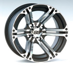 ITP SS212 Aluminum Wheel Machined w/Black 12x7 (1228368404B)