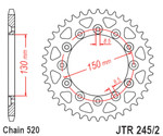 JT Steel Rear Sprocket - 38 Tooth - 520 (JTR245/2.38)