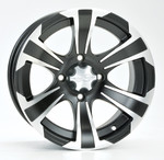 ITP SS312 Aluminum Wheel Machined w/Matte Black 12x7 (1228442536B)