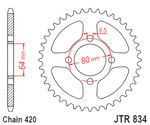 JT Steel Rear Sprocket | 420 | 36 Tooth (JTR834.36)