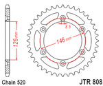 JT Steel Rear Sprocket | 52 Tooth | 520 (JTR808.52)