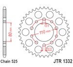 JT Steel Rear Sprocket - 525 - 38 Tooth (JTR1332.38)