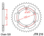 JT Rear Sprocket | Steel | 520 | Self Cleaning | 48 Tooth (JTR210.48SC)