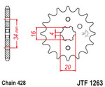JT Front Sprocket | 15 Tooth | 528 | Steel (JTF1263.15)
