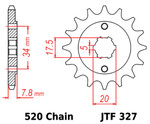 JT Front Sprocket | 12 Tooth | 520 | Steel (JTF327.12)
