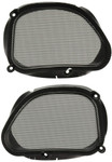 Hogtunes Metal Mesh Black Speaker Grills for '98-13 Harley Road Glides (57 MESH)