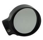 Joker Machine Concealed Smooth Black Bar End Mirror (09-326B)