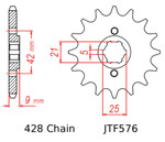 JT Front Sprocket | 19 Tooth | 428 | Steel | '85-00 Yamaha XT350 (JTF576.19)