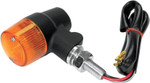 K&S Aluminum Body Marker Lights 36mm Round #3 Black Satin Finish Amber (25-8632)
