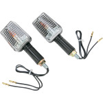 K&S Universal Long Stem Black Mini Stalk Marker Lights w/Clear Lens (25-8131)