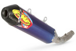 FMF Factory 4.1 RCT Titanium Blue Anodized Slip-On Muffler w/Carbon Tip (045629)