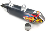 FMF Q4 Hex Spark Arrestor Slip-On Exhaust Muffler | Aluminum/Stainless (045590)