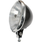 Emgo 5-3/4" Bates-Style Chrome Ring Headlight (66-84151BCSD)