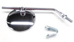 Emgo Universal Clamp-On Round Chrome Adjustable Mirror for 7/8" Bars (20-43000)