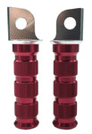 Emgo Red Anodized Aluminum Rear Footpegs (50-11252)