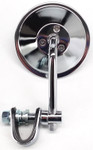 Emgo Universal Clamp-On 4" Round Chrome Mirror (3/4", 7/8", 1" Bars) (20-06804)