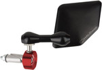 Driven Halo Stainless Steel Bar End Mirror Red Left Side (DHBML-RD)