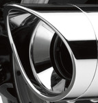 Cobra 4" Billet Chrome Scallop Cut Exhaust Tips (PT-1009P)