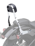 Cobra Detachable Chrome 14" High Backrest Kit w/Squared Black Pad (602-2042)