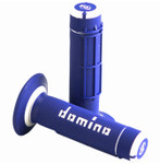 Domino Dually Handlebar Grips | Twist Throttle | Blue/White (A02041C4648A7-1)