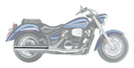 Cobra 4" Chrome Slip-On Mufflers w/Scalloped Tip (2270)
