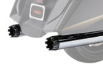 Cobra 4" Chrome Slip-On Exhaust Mufflers w/Black Dual Cut Tip (1219)