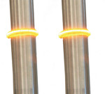 Custom Dynamics Truwrapz 360° LED Fork Lights Amber w/Smoke Lens 49MM (TW49AS)