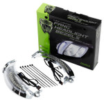 Ciro Fang Chrome Headlight Bezel Side Light Kit for '15-up Road Glides (45250)