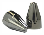 Ciro Black-Chrome/Fluted Spike 1/4" Engine Bolt Cap Set (70017)