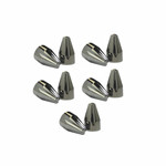 Ciro Black-Chrome/Fluted Spike 1/4" Engine Bolt Cap Set (70017)
